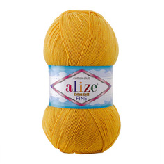 Пряжа ALIZE Cotton Gold Fine Baby 100гр, 470м (55%хлопок, 45%акрил) (2 шафран), 5 мотков