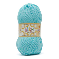 Пряжа Alize Baby Best 100г, 240м, эффект АНТИПИЛЛИНГ (189 светло-бирюзовый), 5 мотков