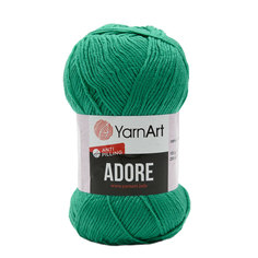Пряжа YarnArt Adore 100г, 280м, с эффектом анти-пиллинга, (370 изумрудный), 5 мотков