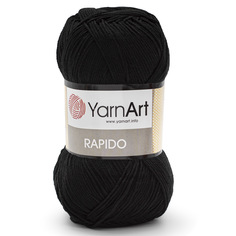 Пряжа YarnArt Rapido 100г, 350м (100% микрофибра акрил) (670 чёрный), 5 мотков