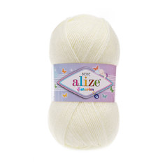Пряжа ALIZE SEKERIM BEBE 100г, 320м (100% акрил) (1 кремовый), 5 мотков
