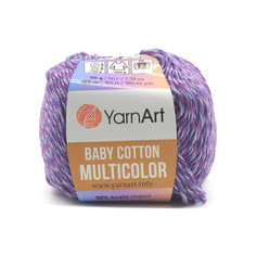 Пряжа YarnArt Baby cotton multicolor 50г, 165м (50% хлопок, 50% акрил) (5218), 10 мотков