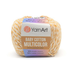 Пряжа YarnArt Baby cotton multicolor 50г, 165м (50% хлопок, 50% акрил) (5203), 10 мотков