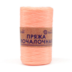 Пряжа Astra Premium Мочалочная 50г, 200м (полипропилен) (оранжевый персик), 10 мотков