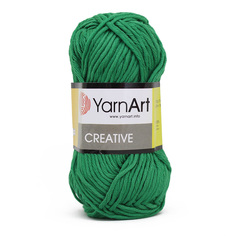 Пряжа YarnArt Creative 50г, 85м (100% хлопок) (227 зелёный), 5 мотков