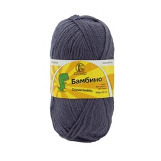 Пряжа Камтекс Бамбино 50г, 150м (35% шерсть мериноса, 65% акрил) (169 серый), 10 мотков