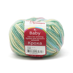 Пряжа из Троицка Кроха принт, секц. 50г, 135м (20%шерсть, 80%акрил) (1373м), 10 мотков