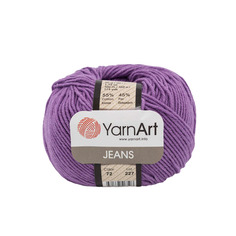 Пряжа YarnArt Jeans 50г, 160м (55% хлопок, 45% полиакрил) (72 сиреневый), 10 мотков
