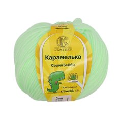 Пряжа Камтекс Карамелька 50г,175м (100% акрил) (167 салат светлый), 10 мотков