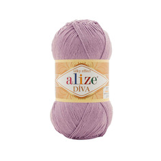 Пряжа ALIZE Diva 100г, 350м (100% микрофибра) ТУ (505 Пепельно-сиреневый), 5 мотков