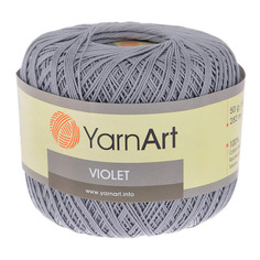 Пряжа YarnArt Violet 50г, 282м (100% мерсеризованный хлопок) (5326 серый), 6 мотков
