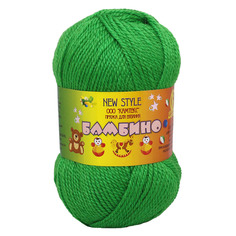 Пряжа Камтекс Бамбино 50г, 150м (35% шерсть мериноса, 65% акрил) (044 трава), 10 мотков