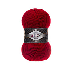 Пряжа ALIZE SUPERLANA MIDI 100г, 170м (25% Шерсть - 75% Aкрил) (56 красный), 5 мотков