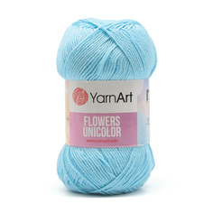 Пряжа YarnArt Flowers Unicolor 50г, 200м (755 бледно-голубой), 5 мотков