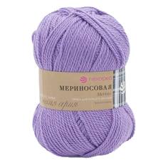 Пряжа Пехорка Мериносовая (50%шерсть, 50%акрил) (389 светлая фиалка), 10 мотков