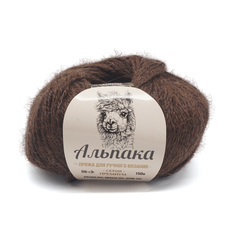 Пряжа Камтекс Альпака 50г, 150м (альпака, вискоза, акрил) (063 шоколад), 6 мотков
