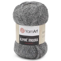 Пряжа YarnArt Alpine Angora 150г, 150м (20% шерсть, 80% акрил) (335 серый), 3 мотка