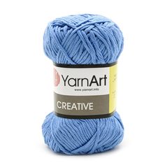 Пряжа YarnArt Creative 50г, 85м (100% хлопок) (239 голубой), 5 мотков