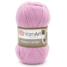 Пряжа YarnArt Merino Sport 100г, 400м (50% шерсть, 50% акрил) (784 розовый), 5 мотков