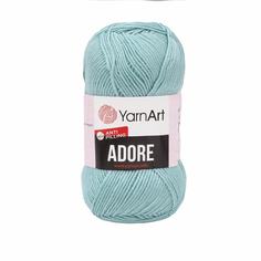 Пряжа YarnArt Adore 100г, 280м, с эффектом анти-пиллинга, (369 джинсовый), 5 мотков