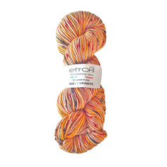 Пряжа Etrofil BABY CASHMERE 100г, 225м (EL115 горчичный/чёрный), 5 мотков