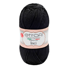 Пряжа Etrofil INCI 100г, 230м (100% акрил Premium антипиллинг) (70978 чёрный), 5 мотков