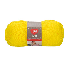 Пряжа Red Heart Soft 100г, 167м (100% акрил) (08217 желтый), 10 мотков