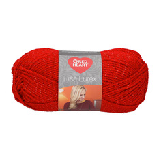 Пряжа Red Heart Lisa Lurex 50г, 133м (акрил, полиэстер) (00008 красный), 10 мотков