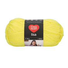 Пряжа Red Heart Lisa 50г, 133м (100% акрил) (08210 светло-желтый), 10 мотков