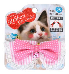 Ошейник для кошек Premium Pet Japan Праздничный для стильного модника Розовый, 21-28 см