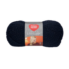 Пряжа Red Heart Lisa Lurex 50г, 133м (97% акрил, 3% полиэстер) (00010 чёрный), 10 мотков