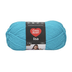 Пряжа Red Heart Lisa 50г, 133м (100% акрил) (00199 насыщенный голубой), 10 мотков
