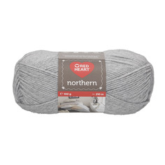 Пряжа Red Heart Northern 100г, 210м (100% акрил) (08233 светло-серый), 5 мотков