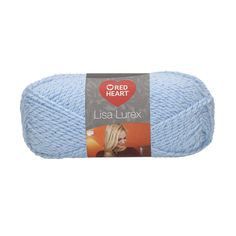 Пряжа Red Heart Lisa Lurex 50г, 133м (акрил/полиэстер) (00014 светло-голубой), 10 мотков