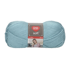 Пряжа Red Heart Soft 100г, 167м (100% акрил) (00008 ледяной голубой), 10 мотков