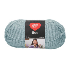 Пряжа Red Heart Lisa 50г, 133м (100% акрил) (05668 средне-серый меланж), 10 мотков