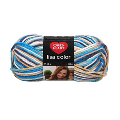 Пряжа Red Heart Lisa Color 50г, 133м (100% акрил) (02128 Панама), 10 мотков