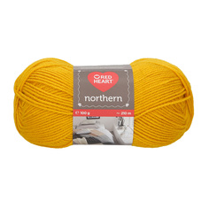 Пряжа Red Heart Northern 100г, 210м (100% акрил) (08415 горчичный), 5 мотков