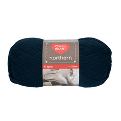 Пряжа Red Heart Northern 100г, 210м (100% акрил) (08206 чёрный), 5 мотков