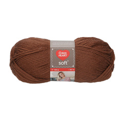 Пряжа Red Heart Soft 100г, 167м (100% акрил) (08281 коричневый), 10 мотков