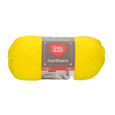 Пряжа Red Heart Northern 100г, 210м (100% акрил) (08217 желтый), 5 мотков