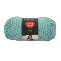 Пряжа Red Heart Lisa 50г, 133м (100% акрил) (06967 мятный), 10 мотков