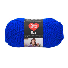 Пряжа Red Heart Lisa 50г, 133м (100% акрил) (00133 королевский синий), 10 мотков