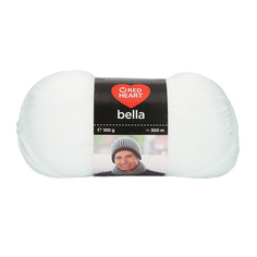 Пряжа Red Heart Bella 100г, 300м (100% акрил) (00150 белый), 10 мотков
