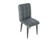 Стул ТриЯ Франк Конус Графит матовый / Серый кожзам Triya