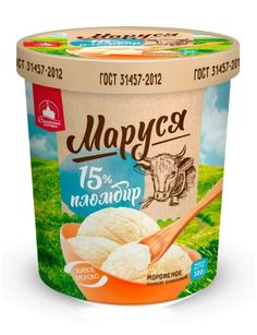 Мороженое пломбир Маруся без сахара 12% 450 г