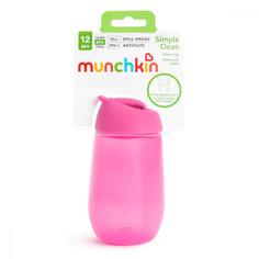 Поильник непроливайка с трубочкой Munchkin simple clean straw 296 мл 12m+, розовый 90019