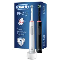 Электрическая зубная щетка ORAL-B Pro 3/D505.523.3H Black+White 2 шт