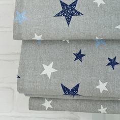 Римская штора Delfa Sky Lonetta, синие звезды (azul) 15, ширина 62 см