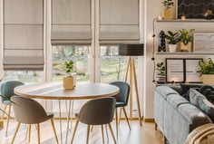 Римская штора Delfa Siena Fantasy тюлевые, бежевый, ширина 52 см